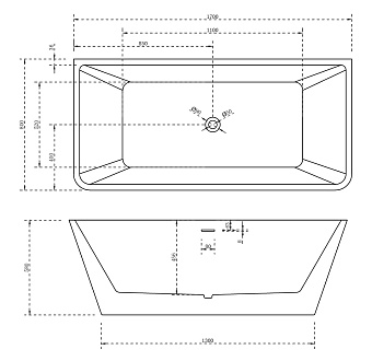 Ванна акриловая Abber AB9212-1.7 170х80см отдельностоящая